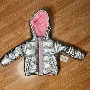 Toddler Body Glove Metallic Winter Puffer Jacket for Cold Weather Girls 2T